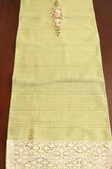 Table runner-4 Seater Ribbon embroidery