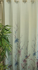 Curtains:English floral printed curtains(sheer and opaque)