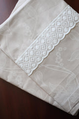 Bedsheets - King satin cotton lace bedsheets