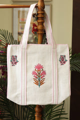 Bags - Quilted white tote bags