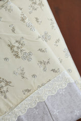 Bedsheets - Premium King soft cotton floral designer lace bedsheets Ruffles