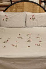 Bedsheets - Queen Premium Machine embroidery bedsheets MEQ