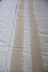 Bedsheets - Premium designer Queen bedsheets dd lace(off-white or ivory)