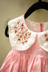 Kids dress - Hakoba with embroidery 10-12 months