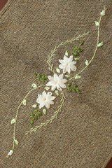 Table runner-4 Seater Ribbon embroidery