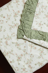Bedsheets - Premium King soft cotton lace bedsheets majestic