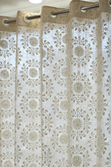 Curtains - Premium embroidery designer curtains semi Transparent/sheer vedic prebooking