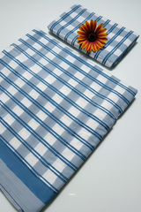 Bedsheets - King percale cotton handblock white lily bedsheets