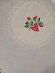 Chair back / sofa back - cross stitch embroidery 5 seater Cottage Rose Collection