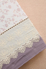 Bedsheets - Premium King soft cotton lace bedsheets majestic