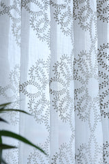 Curtains - Premium Embroidery ( white colour ) sheer curtains tamhini prebooking zinnia