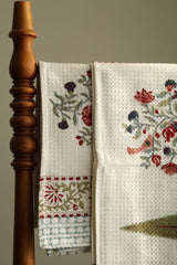 Towels - Waffle Handblock print Towel Set