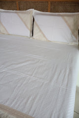 Bedsheets - Premium designer Queen bedsheets dd lace(off-white or ivory)