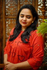 Kurti : Red Hearts Dress