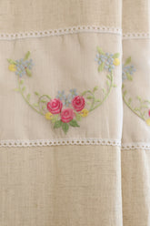 Curtains - Embroidery designer opaque curtains Three roses