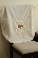 Chair back / sofa back - cross stitch embroidery 5 seater Cottage Rose Collection