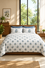 Bedsheets - King premium soft cotton bedsheet Digital Print DD(Vatika)