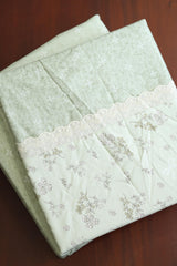 Bedsheets - Premium King soft cotton floral designer lace bedsheets Ruffles