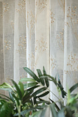 Curtains -Premium embroidered sheer curtain off white base