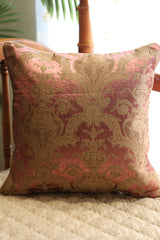 Festive Brocade Damask Cushion Cover