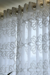 Curtains - Premium Embroidery ( white colour ) sheer curtains tamhini prebooking zinnia
