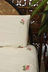Bedsheets- Queen premium cross stitch embroidery bedsheets
