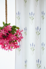 Curtains - Opaque floral curtains Offwhite