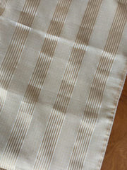 Onam Striped Table Runner with Ruffled Edges - 6 seater