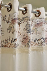 Curtains:Floral printed Opaque curtains