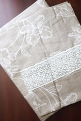 Bedsheets - King satin cotton lace bedsheets