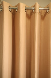Curtain - Opaque solid plain cotton curtain : Cream