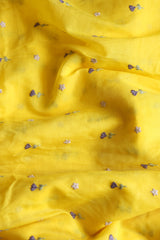 Fabrics - Chanderi embroidery kurti fabric