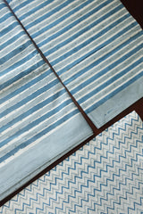 Bedsheets - King percale cotton handblock white lily bedsheets