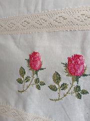 Floral Cross Stitch Embroidered Sofa Back / chair back Cover Set 3+2