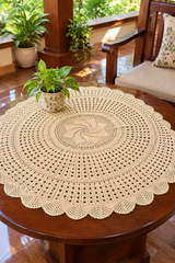 Round Crochet Table Mat / Centerpiece Coaster