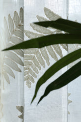 Curtains - Applique Premium Embroidery sheer curtains meher prebooking white base