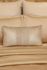 Champagne Luxe Cotton Bed Linen Ensemble with Duvet Cover Ddecor