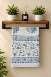 Towels - Waffle Handblock print Towel Set