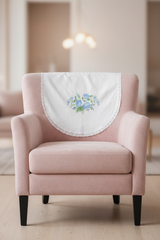 Floral Cross Stitch Embroidered Sofa Back / chair back Cover Set 3+1+1