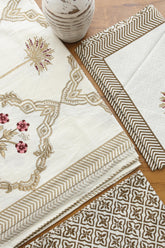 Bedsheets - Handblock queen rajwada print bedsheets