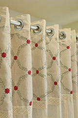Curtains-Premium embroidery designer sheer curtains