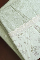 Bedsheets - Premium King soft cotton floral designer lace bedsheets Ruffles