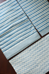 Bedsheets - King percale cotton handblock white lily bedsheets