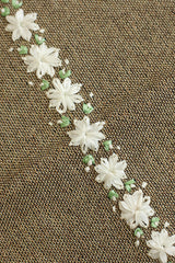 Table runner-4 Seater Ribbon embroidery