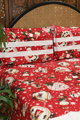 Queen Size Christmas Theme Bedsheet Set - Xmas Edition