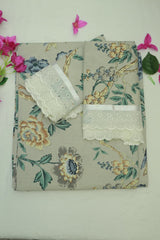 Bedsheets-King anokhi printed lace bedsheets