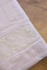 Premium Floral Embroidery Bath Towel – Pastel stella