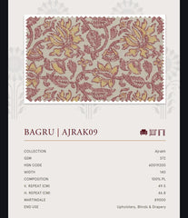 Upholstery fabrics -Ajrakh(Bagru)