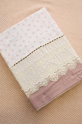 Bedsheets - Premium King soft cotton lace bedsheets majestic