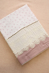 Bedsheets - Premium King soft cotton lace bedsheets majestic